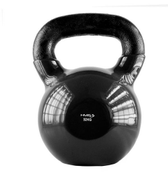 Kettlebell pokrytý vinylem HMS KNV32 32 kg, černý