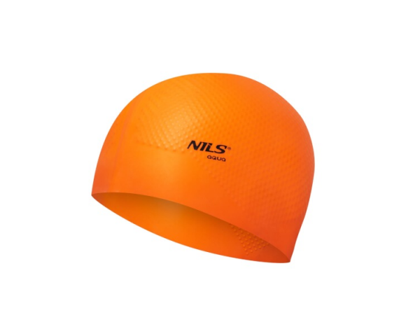 Silikonová čepice NILS Aqua NQC Dots oranžová