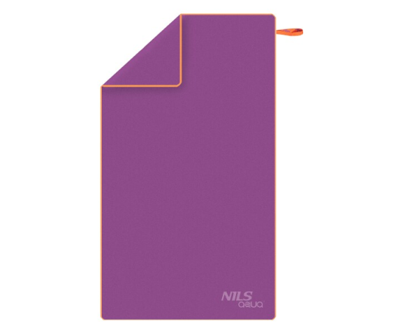 Ručník z mikrovlákna NILS aqua NAR12 fialový/oranžový