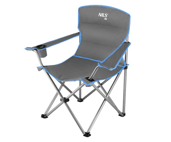 Skládací židle NILS Camp NC3079 šedá-modrá