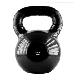 Kettlebell pokrytý vinylem HMS KNV16 16 kg, černý