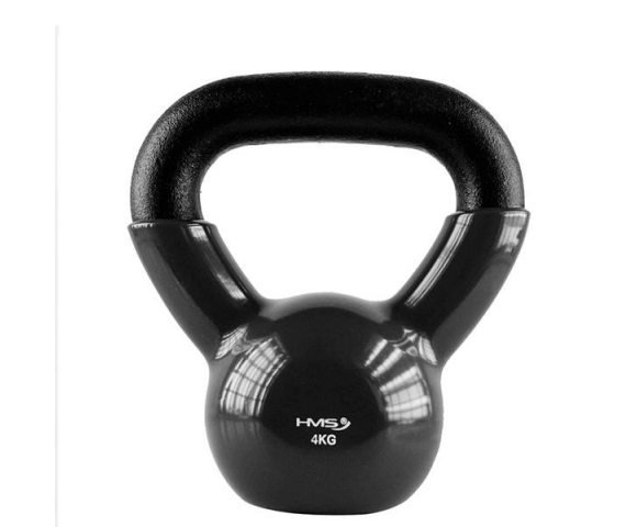 Kettlebell pokrytý vinylem HMS KNV04 4 kg, černý