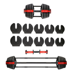 Jednoruční / obouruční variabilní činka HMS SGR40 PRO SET 2v1 40 kg