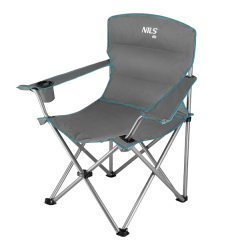 Skládací židle NILS Camp NC3079 šedá-zelená