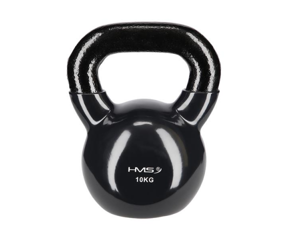 Kettlebell pokrytý vinylem HMS KNV10 10 kg, černý