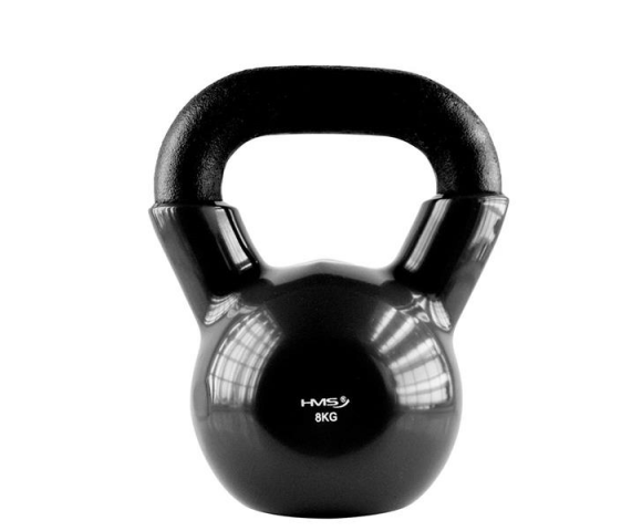 Kettlebell pokrytý vinylem HMS KNV08 8 kg, černý