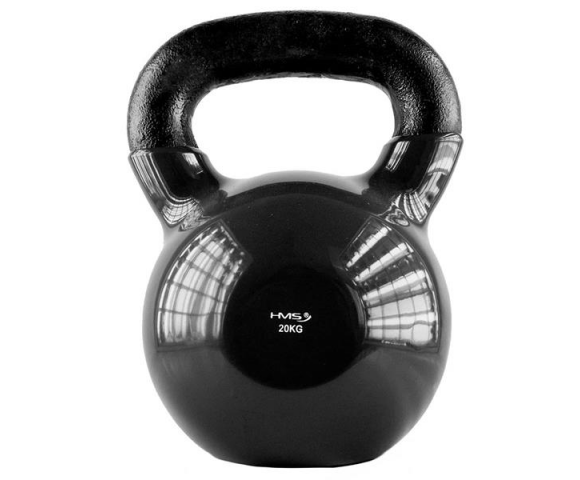 Kettlebell pokrytý vinylem HMS KNV20 20 kg, černý