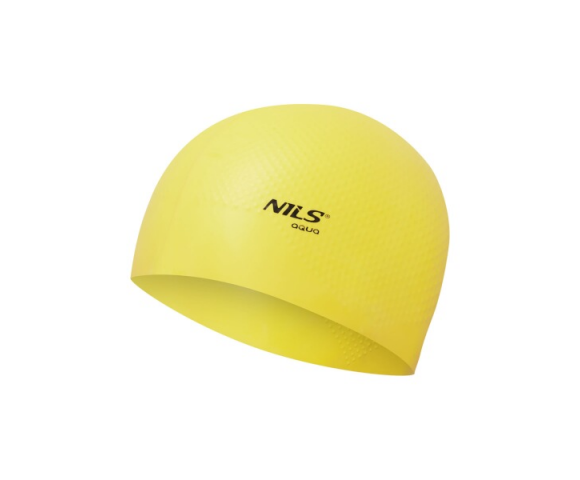 Silikonová čepice NILS Aqua NQC Dots žlutá