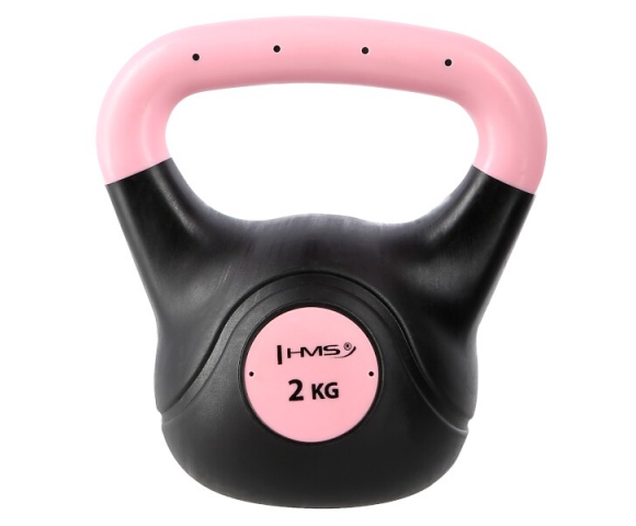 Kompozitový kettlebell HMS KPC02 Vin-Bell 2 kg růžový