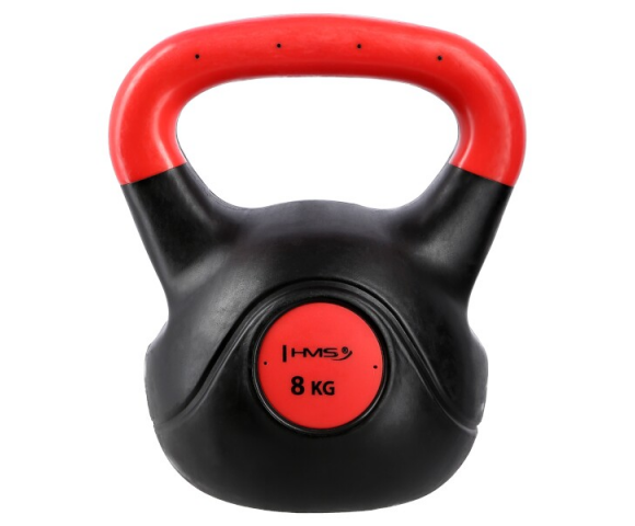 Kompozitový kettlebell  HMS KPC08 Vin-Bell 8 kg červený