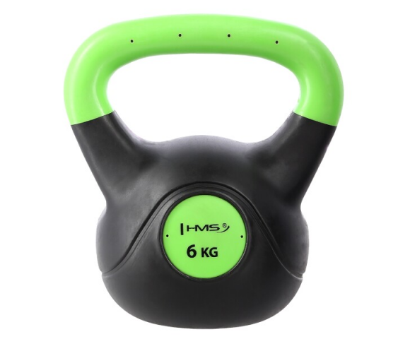 Kompozitový kettlebell HMS KPC06 Vin-Bell 6 kg zelený